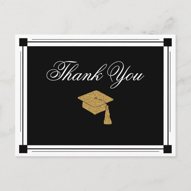 Carte Postale Merci de graduation Art Déco (Devant)