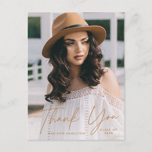 Carte Postale Merci de graduation de la photo de Script Gold mod (Devant)