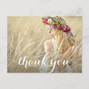 Carte postale Merci de graduation de script Whimsi