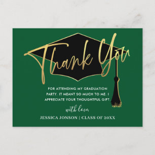 Carte Postale Merci de graduation minimaliste simple moderne