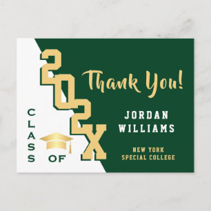 Carte Postale Merci de graduation minimaliste simple moderne