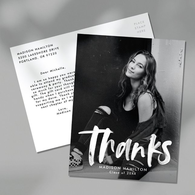Carte Postale Merci de graduation photo de la version moderne du (Créateur téléchargé)