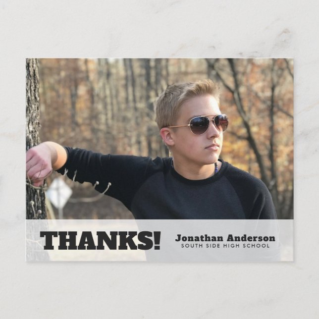 Carte Postale Merci de graduation photo horizontale (Devant)