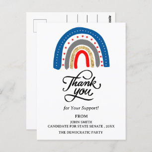 Carte Postale Merci de la campagne politique de don d'une manife