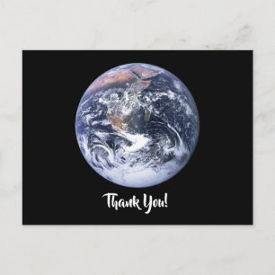 Carte Postale Merci de la Terre en marbre bleu