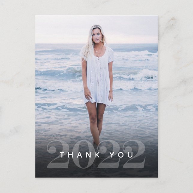 Carte Postale Merci de l'élégance des diplômés (Devant)