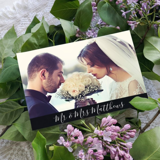 Carte postale Merci de lettres photo moderne (Créateur téléchargé)