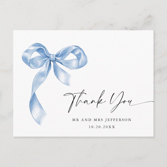 Carte Postale Merci de Mariage à mâchoire bleu foncé (Devant)