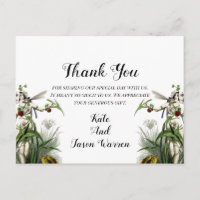 Merci de mariage magique dans le jardin