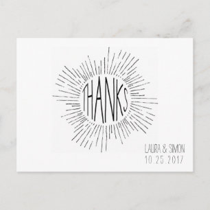 Carte postale Merci de mariage personnalisé Starbu
