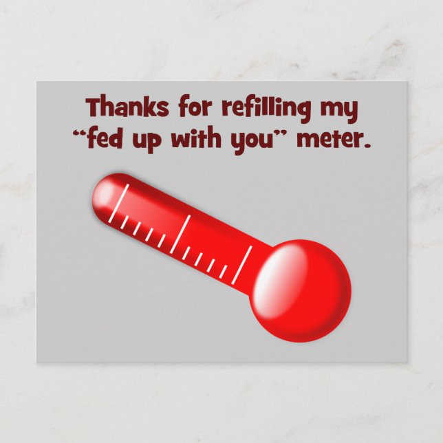 Carte Postale Merci de m'assurer que je reste énervée contre toi (Devant)