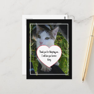 Carte Postale Merci de m'avoir adopté..je t'aimerai pour toujour