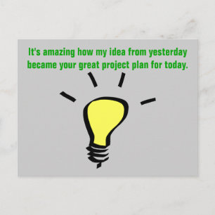 Carte Postale Merci de me féliciter pour cette idée