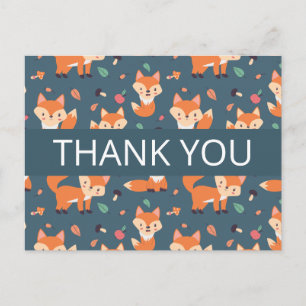 Carte Postale Merci de Motif Orange Fox