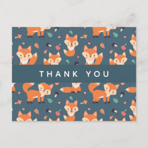 Carte Postale Merci de Motif Orange Fox