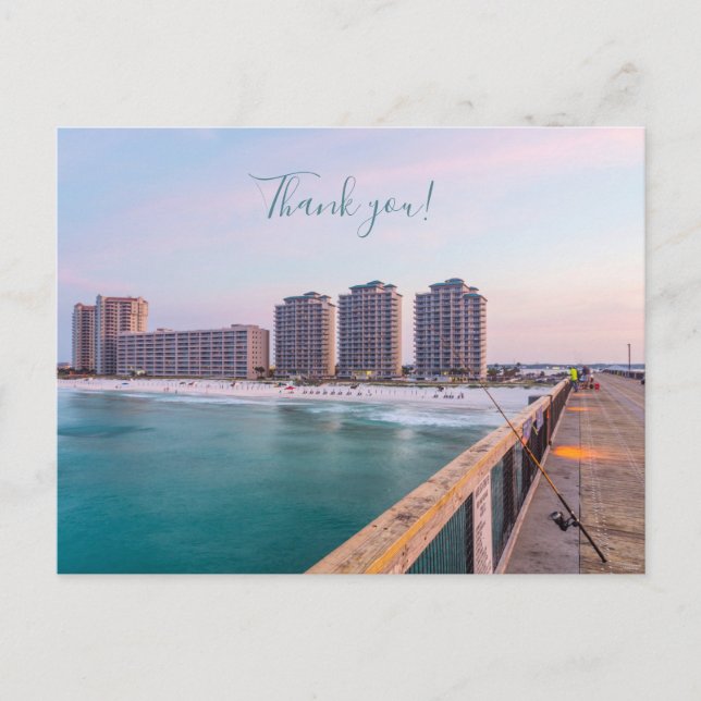 Carte Postale Merci de Navarre Beach Floride Pêche (Devant)