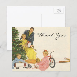 Carte Postale Merci de Noël vintage