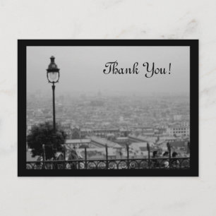 Carte Postale Merci de scène Paris noir et blanc
