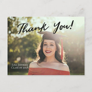 Carte Postale Merci de script simple et élégant