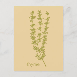 Carte Postale Merci de thym pour votre entreprise Herbes