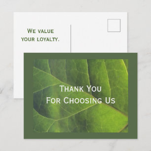 Carte Postale Merci de votre confiance Green Leaf