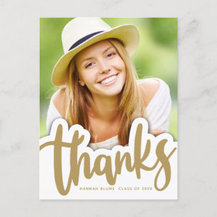 Carte Postale Merci de votre diplôme Conception manuscrite sur