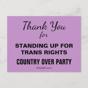Carte Postale Merci de vous être levé pour les personnes trans R