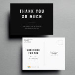 Carte postale Merci d'entreprise personnalisée<br><div class="desc">Un logo personnalisé qui peut être personnalisé avec le logo,  le texte,  la photo et le site Web de votre entreprise.</div>