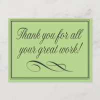 Merci des employés pour un excellent travail
