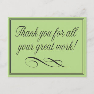 Carte Postale Merci des employés pour un excellent travail