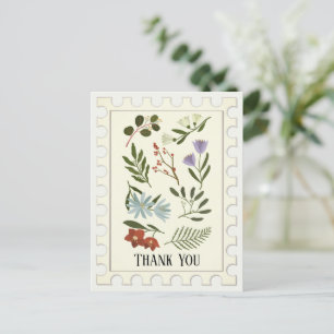 Carte postale Merci des produits botaniques d'hive