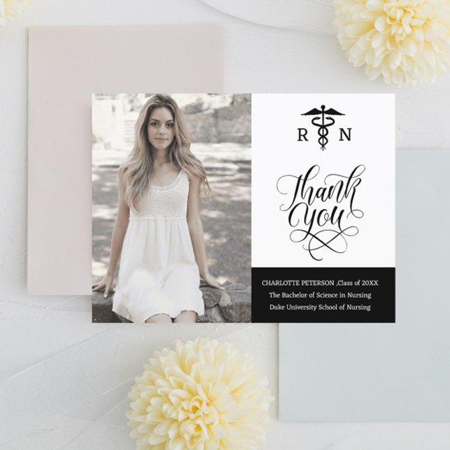 Carte Postale Merci d'études de l'infirmière photo personnalisée (Créateur téléchargé)