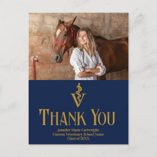 Carte Postale Merci d'obtention du diplôme de l'école vétérinair