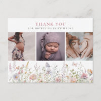 Merci du Baby shower de  de Fleur sauvage de resso