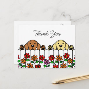 Carte postale Merci du duo de labrador vous regard