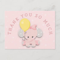 Merci du message d'adresse d'éléphant rose mou