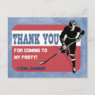 Carte postale Merci du Parti de hockey