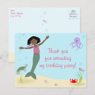 Carte Postale Merci du parti Miss Mermaid