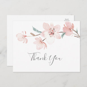 Carte postale Merci en fleurs de cerisier printemp