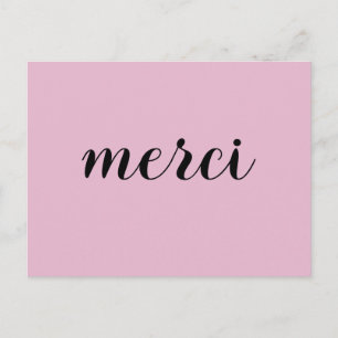 Carte Postale Merci en français signifie Merci, Merci Cartes.  T