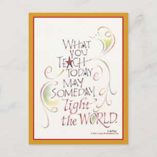 Carte postale Merci enseignant