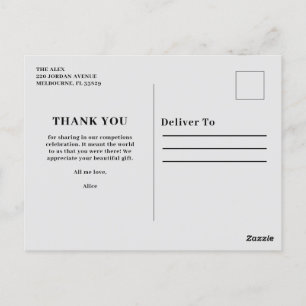 Carte postale Merci et félicitations