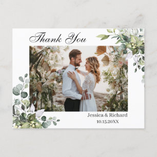 Carte postale Merci Eucalyptus Watercolor