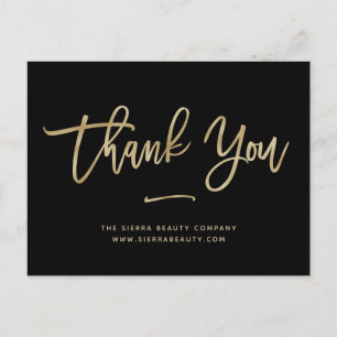 Carte Postale Merci Faux Gold Retail Petite entreprise