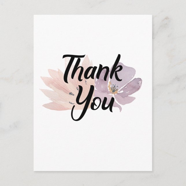 Carte Postale Merci Favor Floral (Devant)