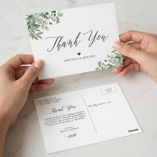 Carte Postale Merci Feuille de l'Eucalyptus vert
