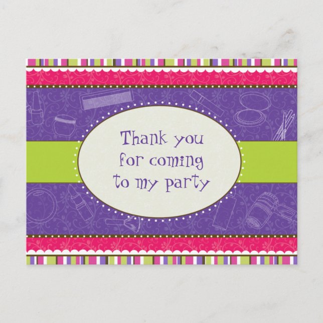 Carte postale Merci fille Sassy (Devant)