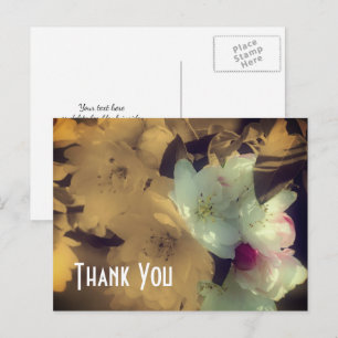 Carte postale Merci Fleurs de printemps Sépia