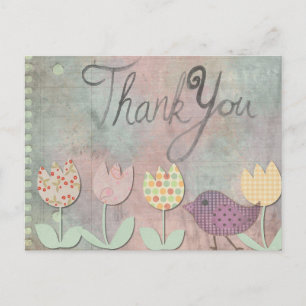 Carte Postale Merci Floral