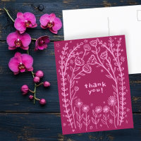 MERCI Floral Fantaisie Croquis Doodle 